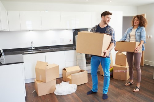 Packed boxes and secure storage options for Haroldpark relocations